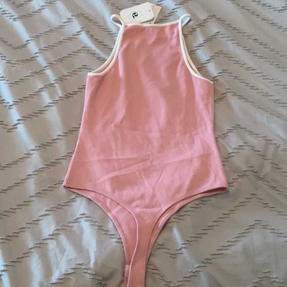 NWT pink with white trim Elodie bodysuit - Picture 3 of 4